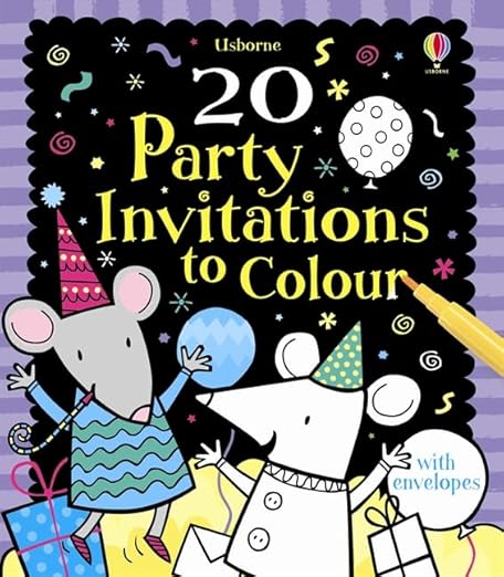 20 Party Invitations To Color